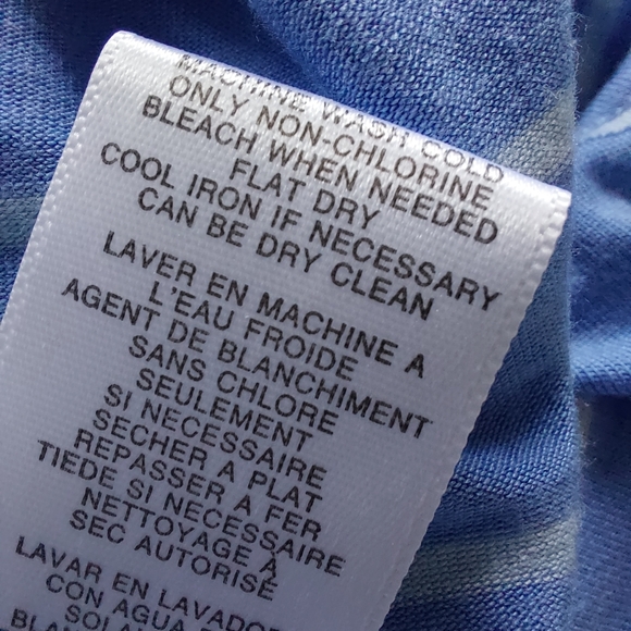 MICHAEL Michael Kors Long Striped Blouse with Capped Sleeves, EUC - Picture 6 of 8